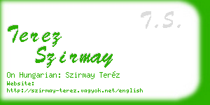 terez szirmay business card